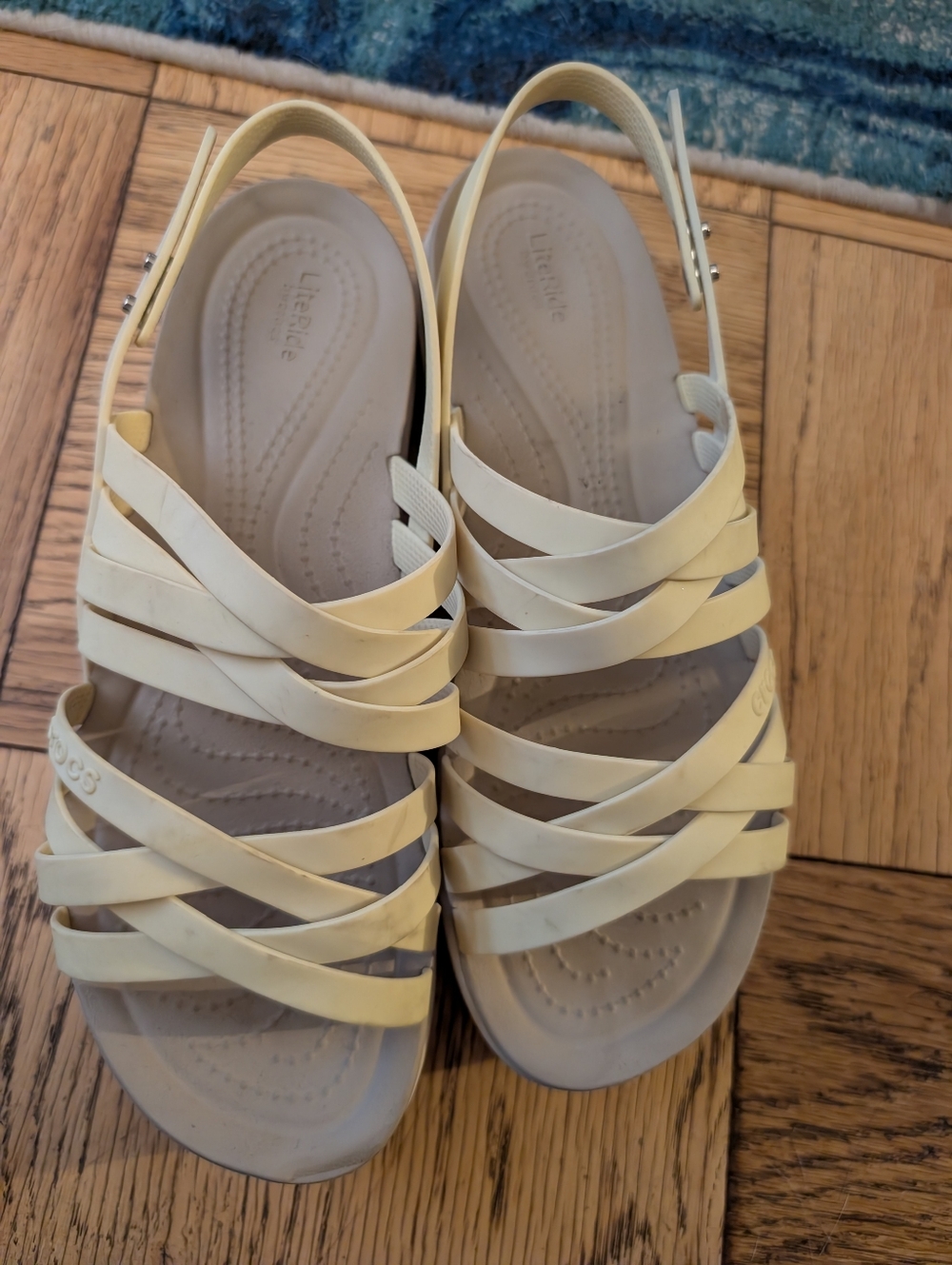 Crocs Literide Strappy Platform Sandal Ivory